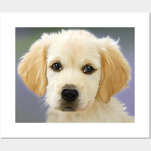 cute labrador puppy Posters and Art